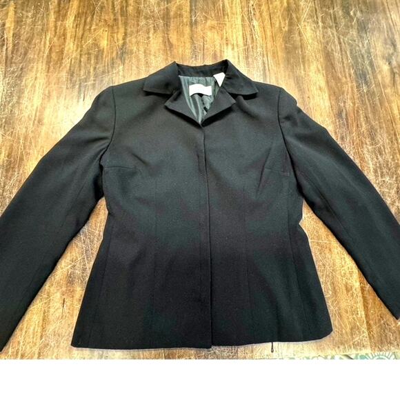 "FIRST ISSUE" Black Zip Up Blazer, Size 8, Vintage, Office wear,Confident Attire - Picture 1 of 8